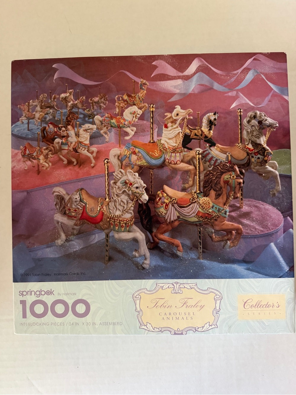 Vintage 1991 Springbok Carousel Puzzle 1000pc complete